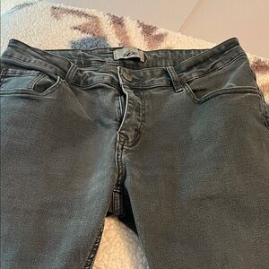 Gray Low-Rise Skinny Jeans
